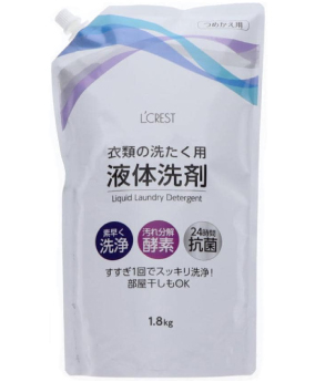 L‘CREST　衣類の洗たく用液体洗剤　詰替用　1.8kg