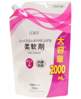 L‘CREST　衣料用柔軟剤　詰替用　大容量　ローズの香り　2000mL